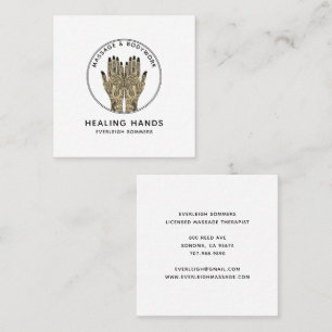 Massage Therapist Body Work Mehndi Henna Square Bu Square Business Card