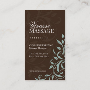 Massage Therapist Business Card