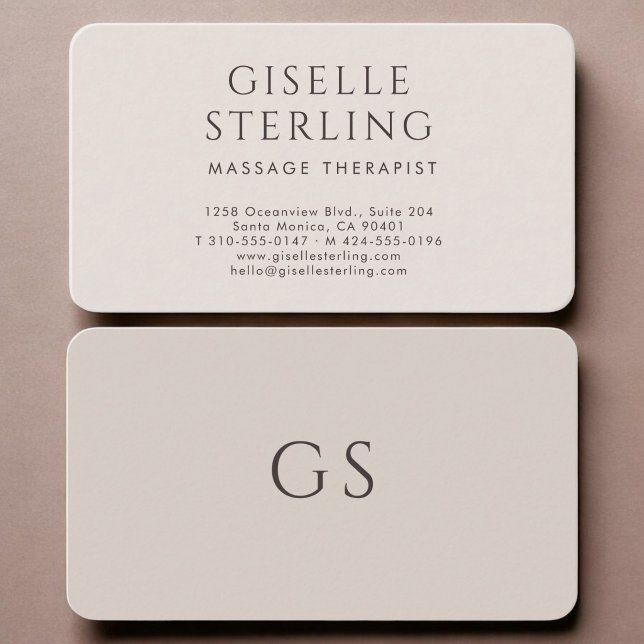 Massage Therapist Business Card (Creator Uploaded)