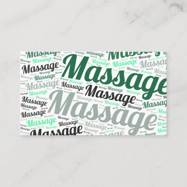 Massage Therapist Business Card (Front)