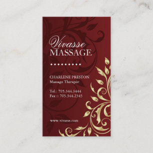 Massage Therapist Business Card