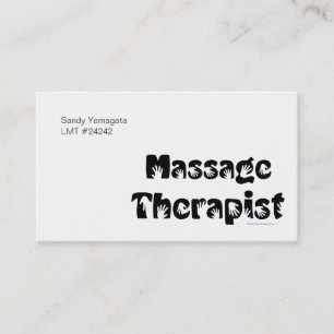 Massage Therapist Business Cards Template