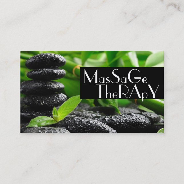 Massage Therapist  Clinic Wellness Health Business Card (Front)