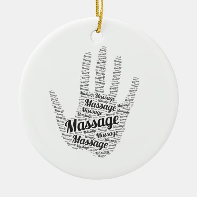 Massage Therapist Gifts Ceramic Ornament (Front)