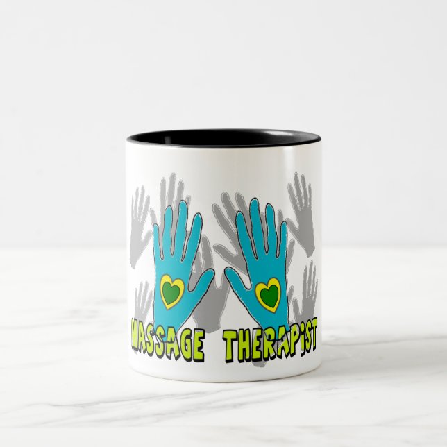 Massage Therapist Gifts Two-Tone Coffee Mug (Center)