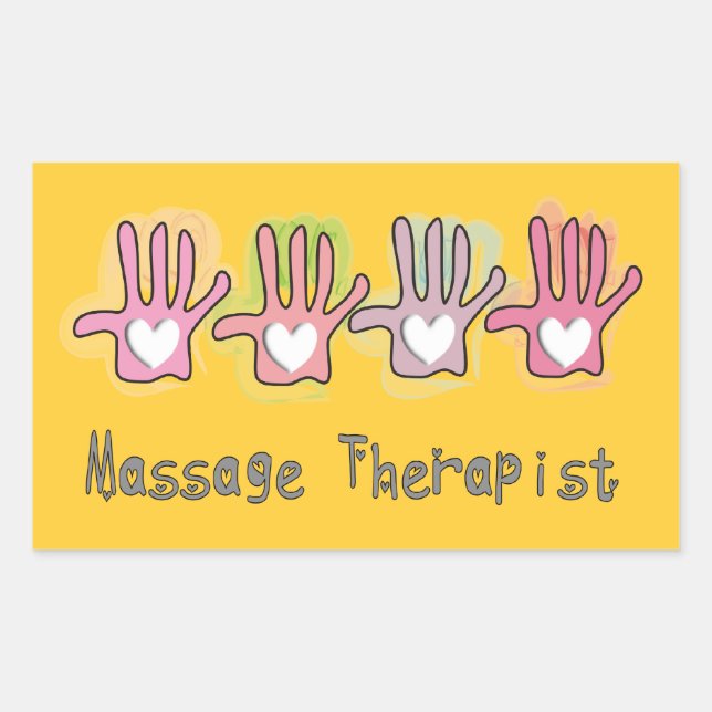 Massage Therapist  'Hands" Design Gifts Sticker (Front)