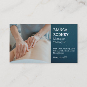 Massage Therapist   Health and Wellness Business Card