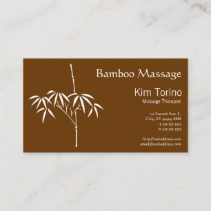 Massage Therapist Japanese Bamboo Business Card