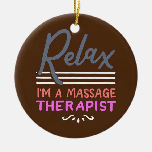 Massage Therapist Massage Therapy  Ceramic Ornament (Front)