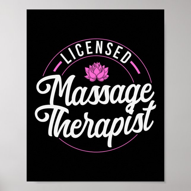 Massage Therapist Massage Therapy Licensed Massage Poster (Front)