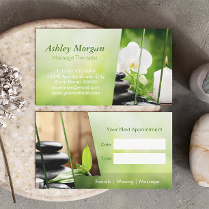 Massage Therapist Meditation Salon Appointment Card