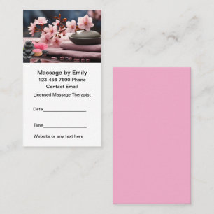 Massage Therapist Modern Appointment Business Card