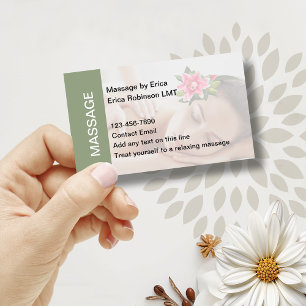 Massage Therapist Modern Soothing Business Cards