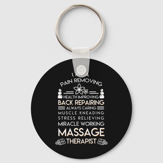 Massage Therapist Pain Removing Health Keychain (Front)