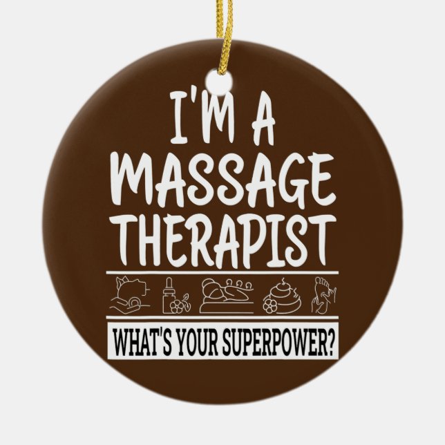 Massage Therapist Relaxation Professional Ceramic Ornament (Front)