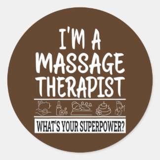 Massage Therapist Relaxation Professional Classic Round Sticker