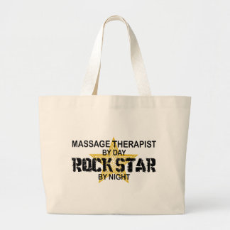 Massage Therapist Rock Star Large Tote Bag
