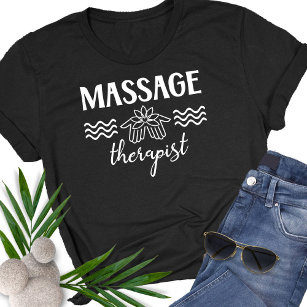 Massage Therapist Salon Clinic Lotus Hands T-Shirt