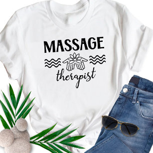 Massage Therapist Salon Clinic Lotus Hands T-Shirt