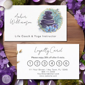 Massage Therapist Salon Spa Stylist Zen Loyalty Business Card