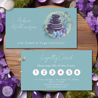 Massage Therapist Salon Spa Stylist Zen Loyalty Business Card