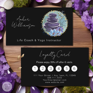 Massage Therapist Salon Spa Stylist Zen Loyalty Business Card