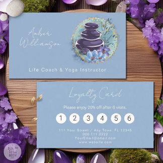 Massage Therapist Salon Spa Stylist Zen Loyalty Business Card