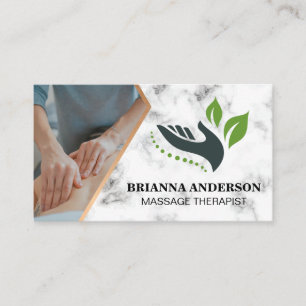 Massage Therapist Session   Day Spa Logo Business Card