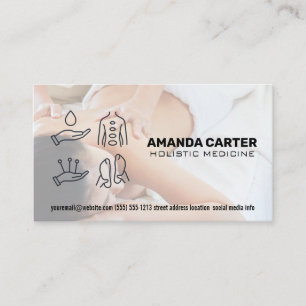 Massage Therapist Session   Holistic Healing Business Card