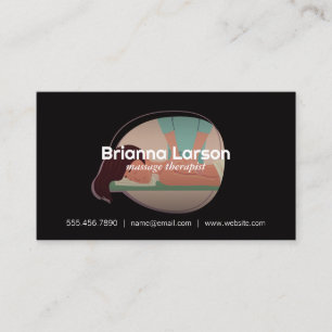 Massage Therapist Session Illustration Business Card