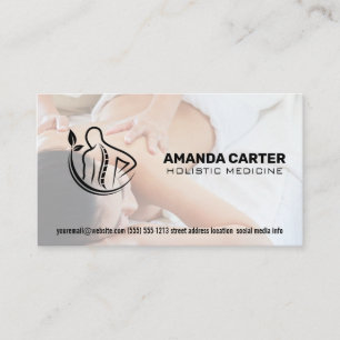 Massage Therapist Session Spinal Back Logo Business Card