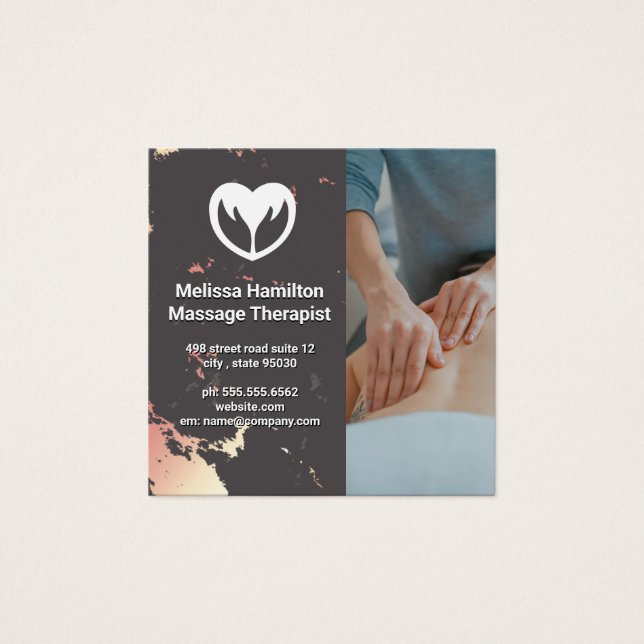 Massage Therapist | Spa | Rose Gold Marble (Front)