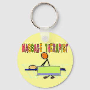 Massage Therapist Stick People Design Gifts Keychain