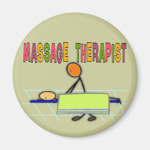 Massage Therapist Stick People Design  Gifts Magnet