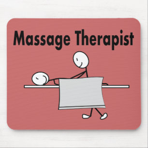 Massage Therapist Stick Person Mouse Pad