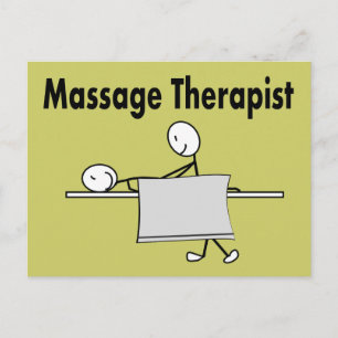 Massage Therapist Stick Person Postcard