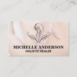 Massage Therapist Working   Spa Logo Business Card