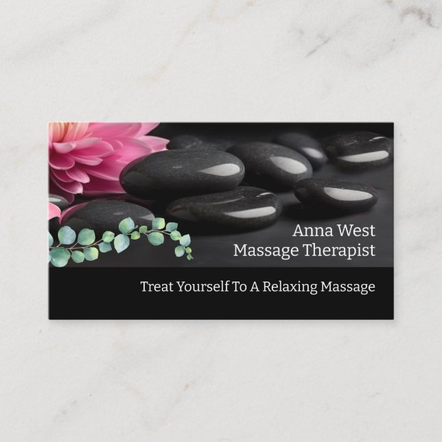 Massage Thérapiste Carte de visite Hot Stone (Devant)