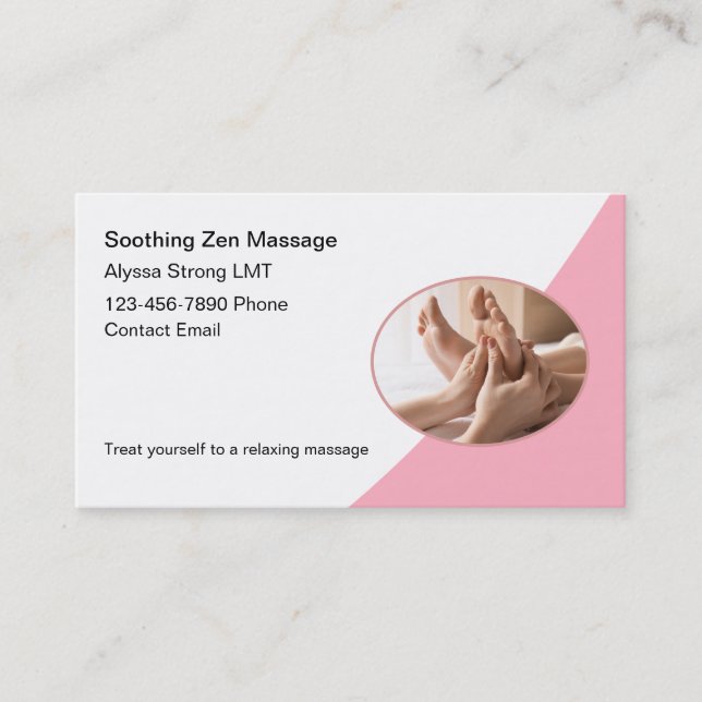 Massage Thérapiste Carte de visite tendance (Devant)