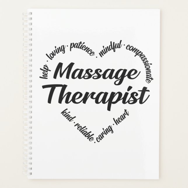 Massage Thérapiste Mot de coeur Nuage (Devant)