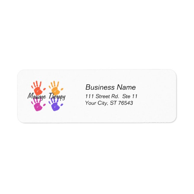 Massage Therapy Address Label (Front)