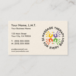 Massage Therapy Business Cards