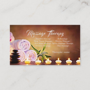 Massage Therapy /Candles Business Card