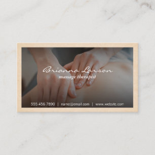 Massage Therapy Chiropractor Business Card