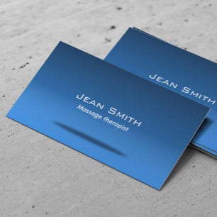 Massage Therapy Chiropractor Elegant Blue Business Card