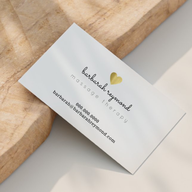 Massage therapy (custom profession) basic white business card (Creator Uploaded)