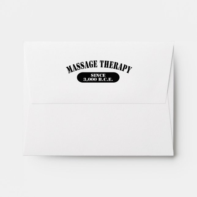 Massage Therapy Envelopes (Back (Top Flap))