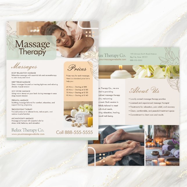 Massage Therapy Flyer Template (Creator Uploaded)