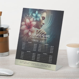 Massage Therapy Healing Hand Energy Spa Price List Pedestal Sign