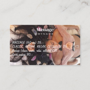Massage Therapy Healing Hands Botanical Health Spa Business Card